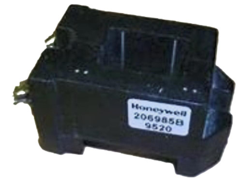 Honeywell, black rectangular electronic component or sensor with a white label and connectors on each side.