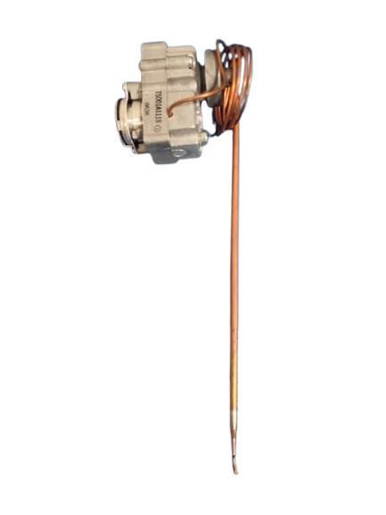 Honeywell Product, thermostatic sensor with copper probe and metal housing for temperature regulation.