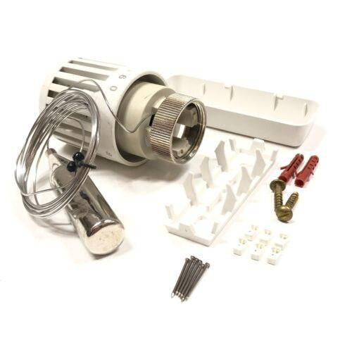 Honeywell product, image of heating or cooling system component with metallic parts, white plastic cover, wires, screws, and connectors.