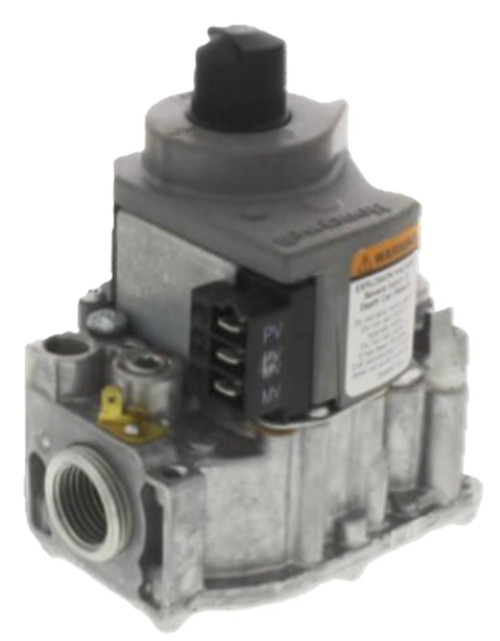 Honeywell Industrial Gas Valve, compact industrial gas valve with electrical connections and metal body.