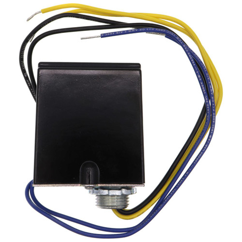 Honeywell product, black electronic component with attached wiring for electrical connections.