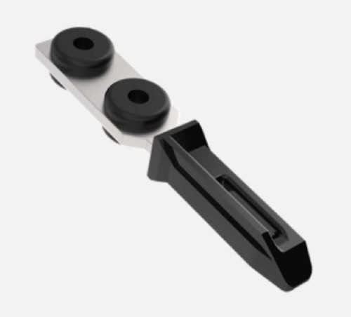 Product Banner, Modern sliding door lock with black handle and silver mechanism