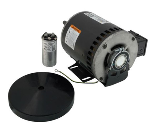 Liebert, industrial electrical motor with black cylindrical cover and attached component.