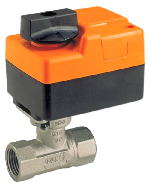 Belimo, industrial control valve with electric actuator for HVAC systems.