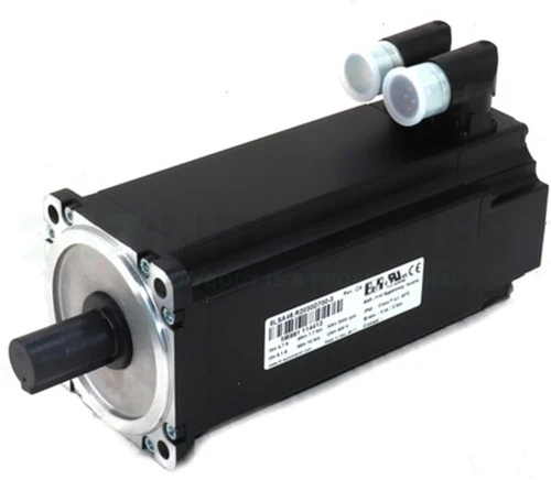 B&R Automation, industrial servo motor with black housing and electrical connectors for automation applications.