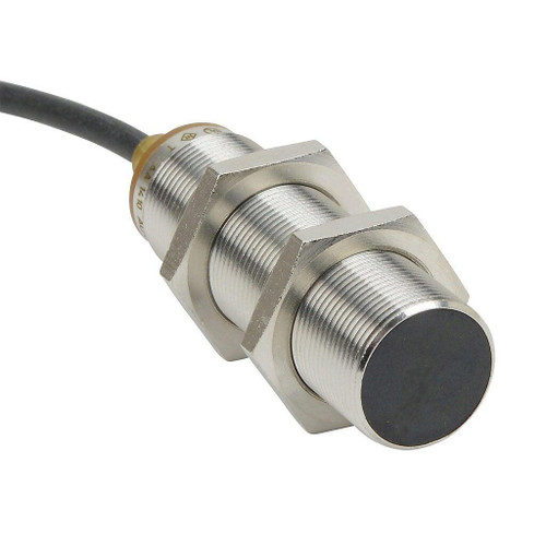 Product Automation Direct PNK-AP-3A, industrial sensor with metallic threaded body and black sensing face.