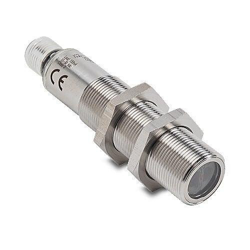 Automation Direct FFI7-BN-1E, industrial sensor with metallic threaded body and transparent sensing face for automation and industrial applications.