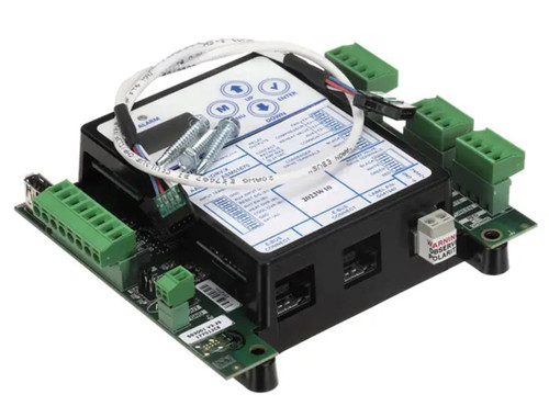 Aaon ASM01670, HVAC control board with wiring connectors and mounting hardware for climate system management.