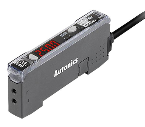 Autonics BF5R-S1-N, industrial sensor with digital display and black cable for automation and control systems.