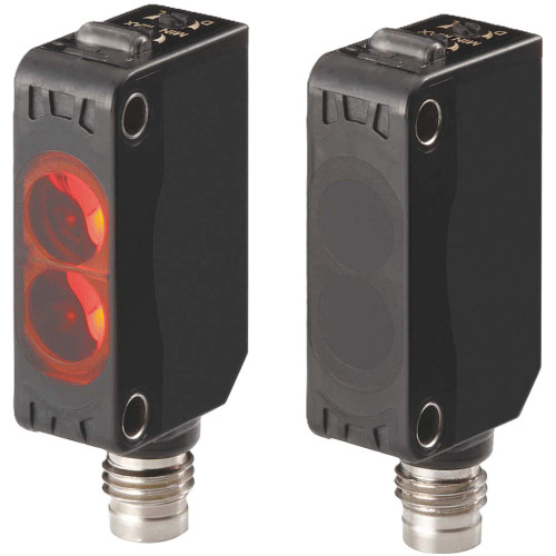 Autonics BJ15M-TDT-C, industrial photoelectric sensor with red LED indicator and compact design.
