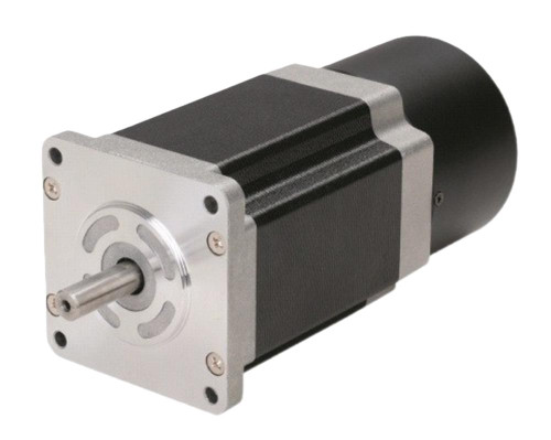 Autonics A8K-M566, industrial servo motor with black and silver body for precise control and automation applications.