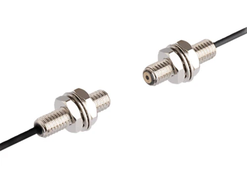 Autonics FT-320-05, industrial sensor with threaded metal connector and black cable for industrial automation.