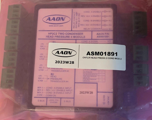 AAON ASM01891, HVAC control module for head pressure control in air conditioning systems.