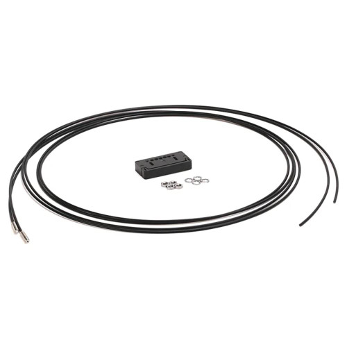Allen-Bradley 43GR-FAS25SL, industrial sensor cable with black wires and mounting accessories.