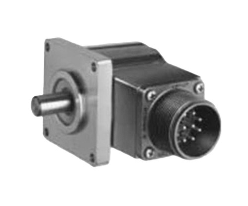 Allen-Bradley 845T-HZ33PCG-5, industrial servo motor with wiring connector and rotating shaft for automation applications.