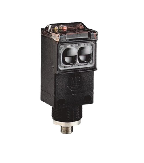Allen-Bradley 42GTC-9200-QD1, industrial sensor with rectangular shape and dual sensor lenses.