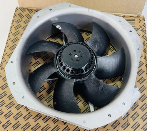 Atlas Copco 1089 0571 24, industrial fan or blower component with black blades and silver mounting frame.