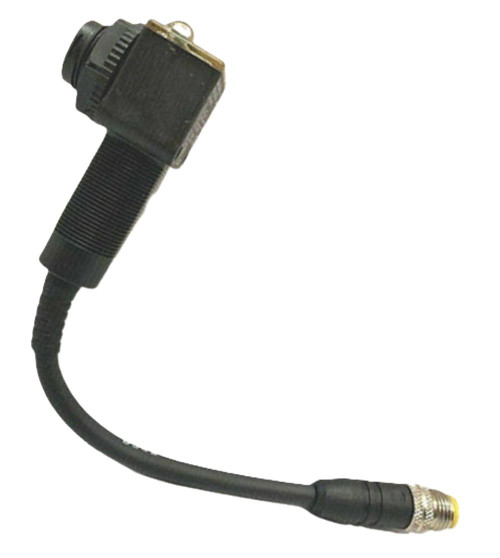 Allen-Bradley 42EF-P2RFB-G4, industrial sensor or device with black cable and connector.