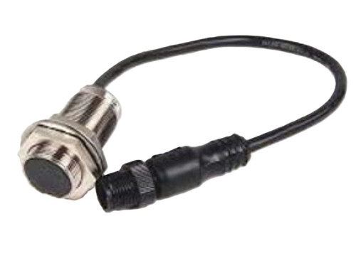 Allen-Bradley 872C-MH8BN18-E, industrial sensor component with black cable and metallic connector