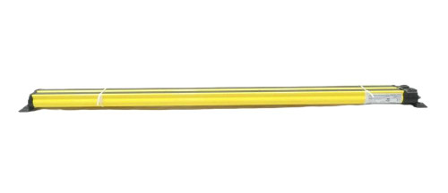 Allen-Bradley 440L-T4K0160YD, industrial safety light curtain sensor with yellow protective cover.