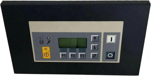 Atlas Copco 1900 0701 22, industrial control panel with digital display and multiple buttons for operation.