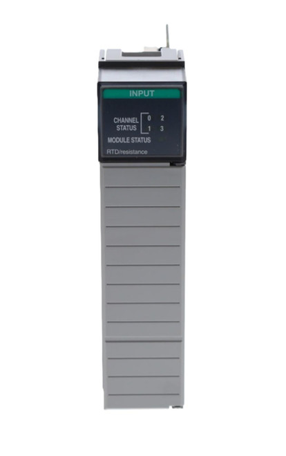Allen-Bradley, industrial automation product displaying channel status and module status on its digital interface