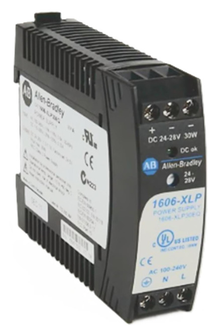 Allen-Bradley Power Supply, industrial power supply unit with 24-28V DC output and 30W power capacity.