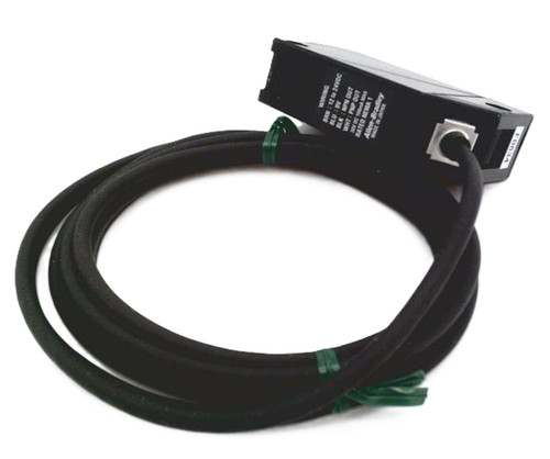 Allen-Bradley sensor, industrial sensor with cable and connector for automation and control systems.