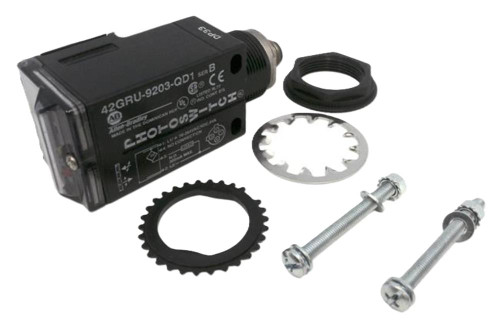 Allen-Bradley Industrial Component, image showing an Allen-Bradley industrial automation module with mounting hardware and accessories.