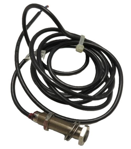 Allen-Bradley sensor cable, industrial electronic component with metal and plastic connectors.