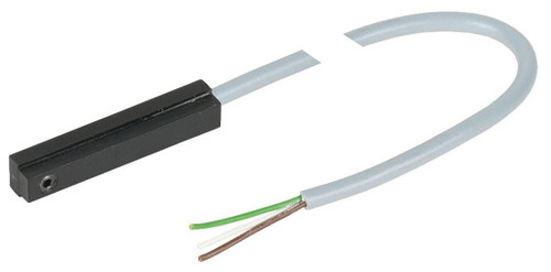 Aventics R412004761, industrial sensor with black rectangular body and a flexible cable with exposed wiring for connectivity.