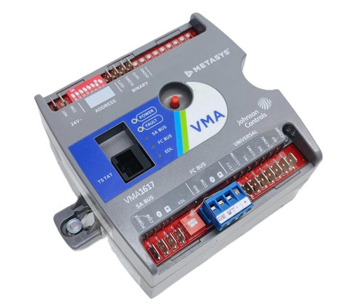 Johnson Controls MS-VMA1617-1, industrial control device for building automation and HVAC systems.