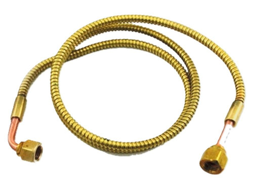 Johnson Controls SEC99AD-18, flexible metallic hose with brass fittings.