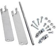 Johnson Controls DMPR-KC100, set of tools including a metal ruler, a flat metal pry bar, a thin metal stick, and various screws and bolts.