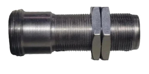 Allen-Bradley 871TM-BH5N18-N3, industrial sensor component, metal cylindrical device with threaded sections and hex nuts.