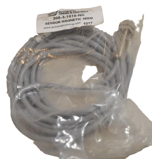 Automatic Timing & Controls 305-3-1010-NC, sensor magnetic 10mm, in clear plastic packaging.