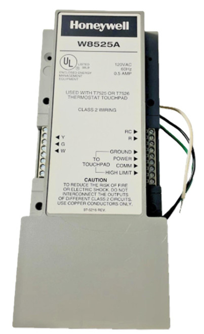 Honeywell W8525A1009, HVAC thermostat touchscreen control module