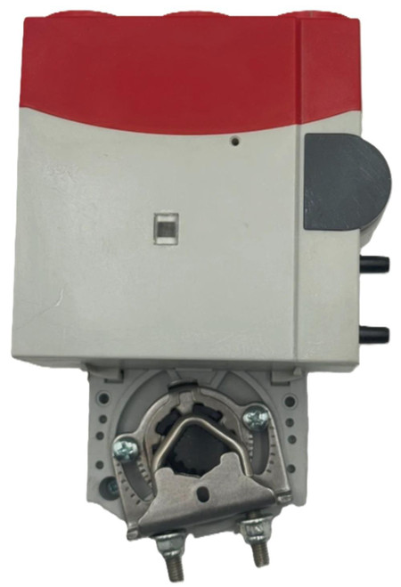 Honeywell W7751H3007, HVAC control module with red and grey casing and mechanical adjustment components.