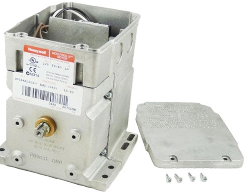 Honeywell M6294D1008-S, industrial motor, with mounting base and cover plate, featuring a compact design suitable for automation systems.