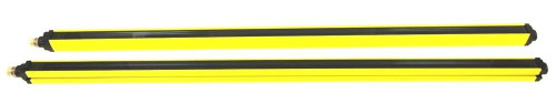Allen-Bradley 442L-TA41214CACD, industrial automation component, yellow and black safety light curtain with two parallel sensor bars.