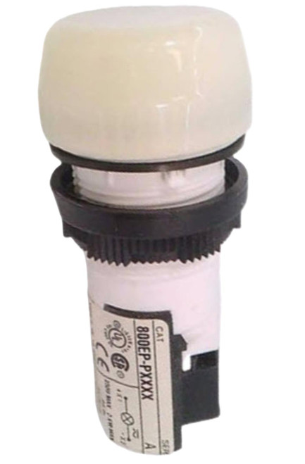 Allen-Bradley 800EP-PLM1D5, industrial automation product with white and black components.