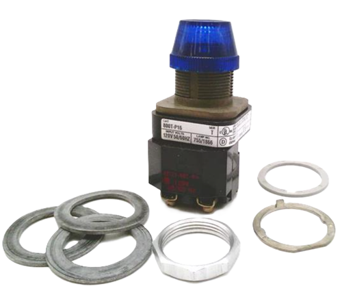 Allen-Bradley 800T-P16B 30mm Blue Pilot Light 120V [New]