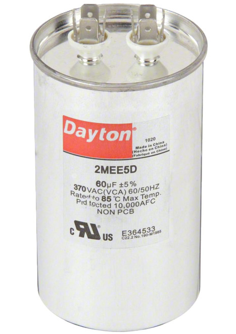 Dayton 2MEE5, electric capacitor for industrial applications.