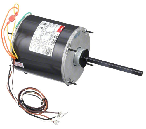 Dayton 4M208J, industrial electric motor with wiring and a black shaft for machinery use.