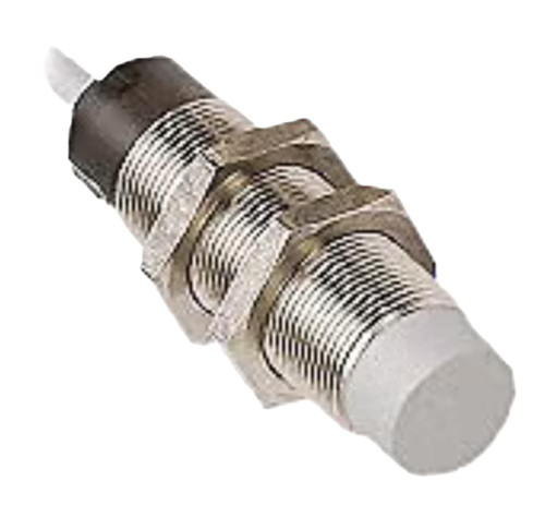 Automation Direct, industrial sensor with threaded metal body and white tip for automation applications