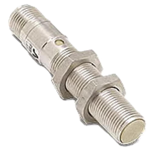 Automation Direct, industrial sensor component with metallic threaded connectors for automation applications.