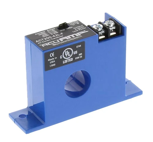 Automation Direct, electric relay module for industrial automation with blue metal housing and screw terminal connectors.