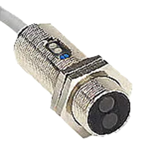 Automation Direct, industrial sensor with multiple circular black sensing elements on the tip.