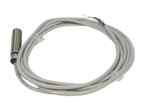 Automation Direct, industrial sensor with metallic threaded end and white electrical cable