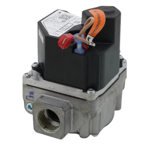 White-Rodgers, HVAC component with black electrical module and metallic valve body.